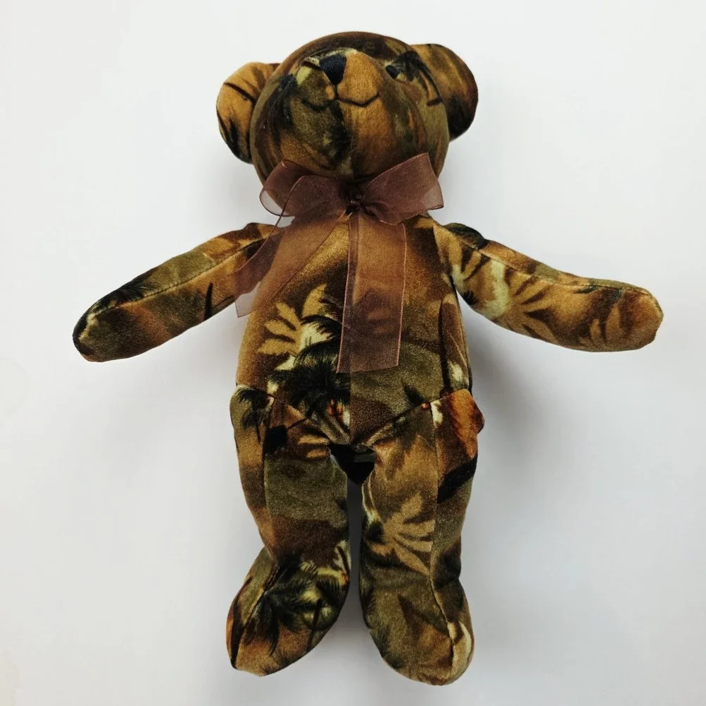 Bestever Tropical Print Teddy Bear Velvet Stuffed Plush 12